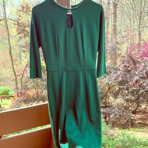 Fall winter olive green dress